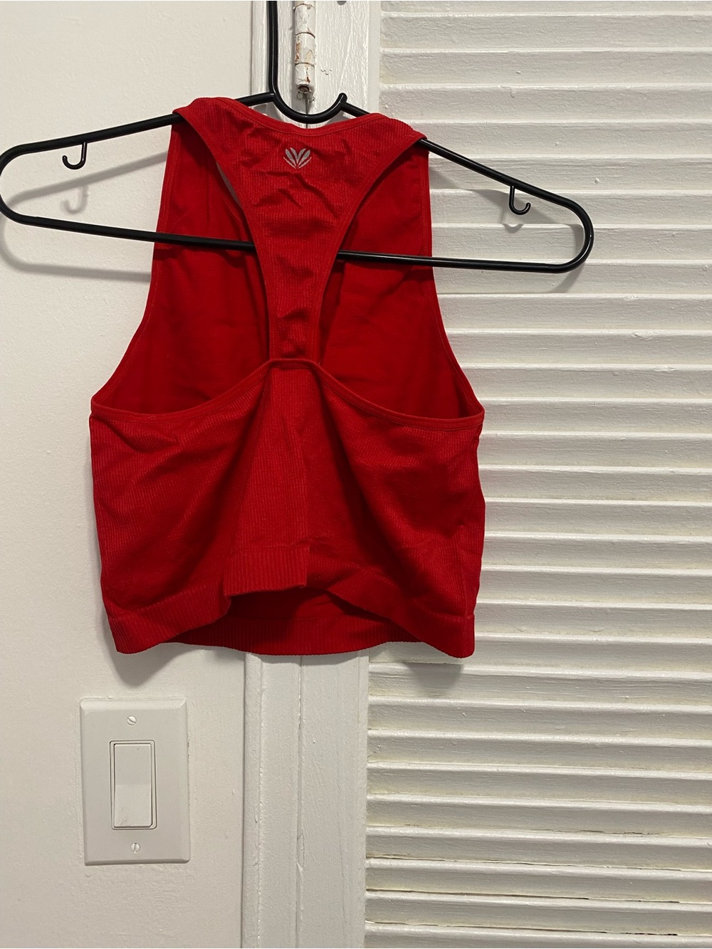 Forever 21 Red Ribbed Racerback Crop Tank Top - Picture 2 of 3